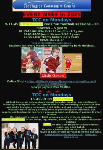 tcc 2025 clubs and classes info