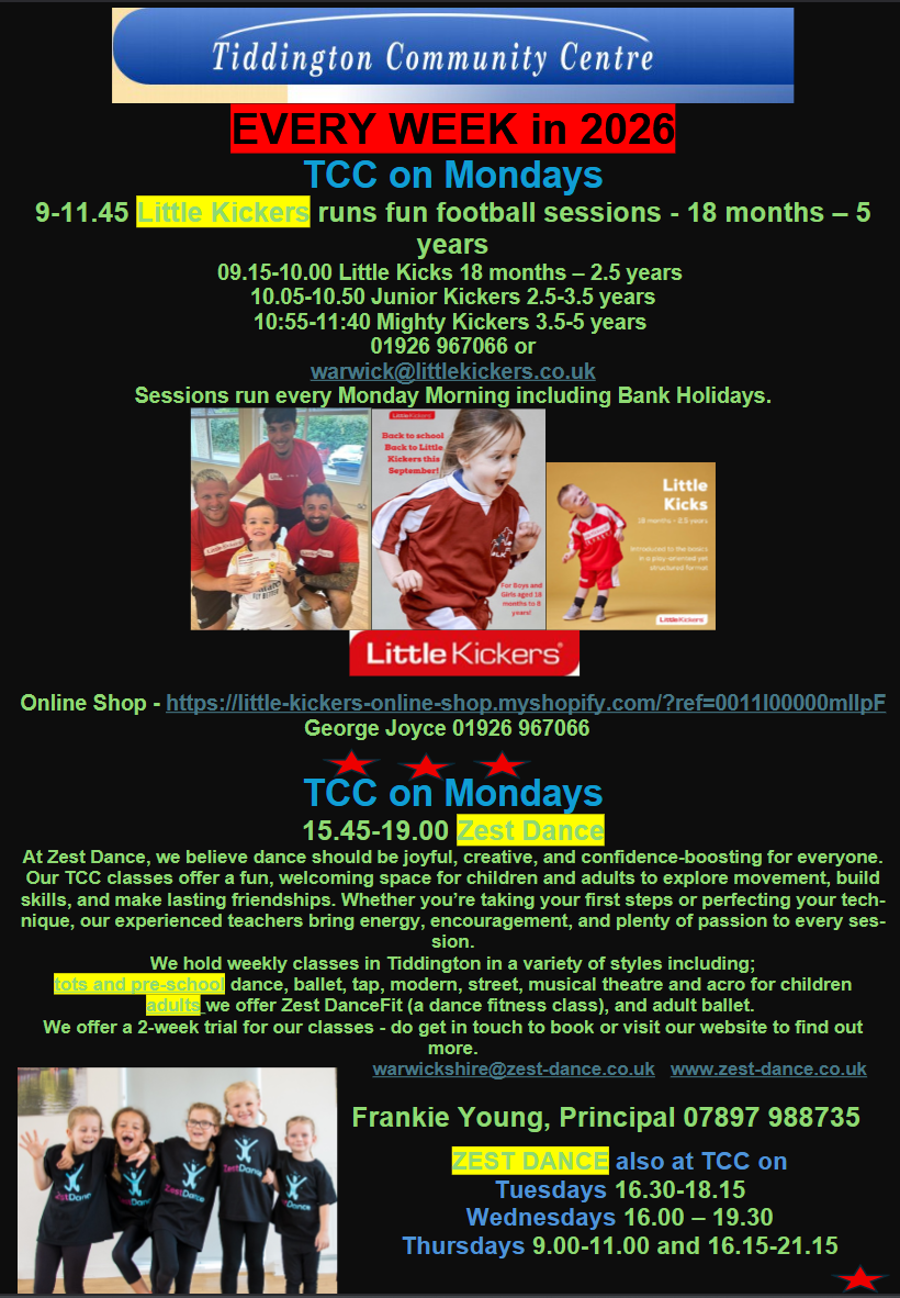 tcc 2026 clubs and classes info